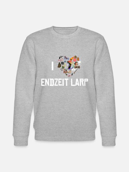 I Love Endzeiten LARP - Stanley/Stella Unisex Bio-Sweatshirt CHANGER - Grau meliert