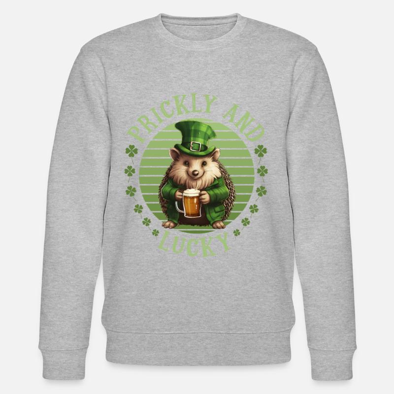 Hérisson de la Saint-Patrick - Sweat bio CHANGER Stanley/Stella Unisexe - gris chiné