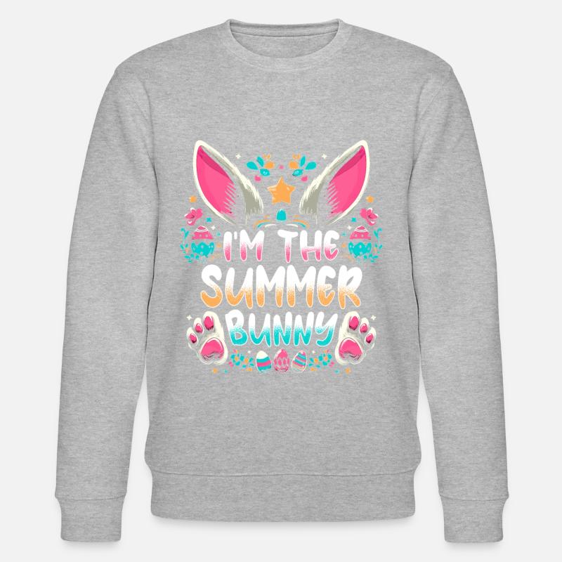 I'm The Summer Bunny - Stanley/Stella Unisex Bio-Sweatshirt CHANGER - Grau meliert