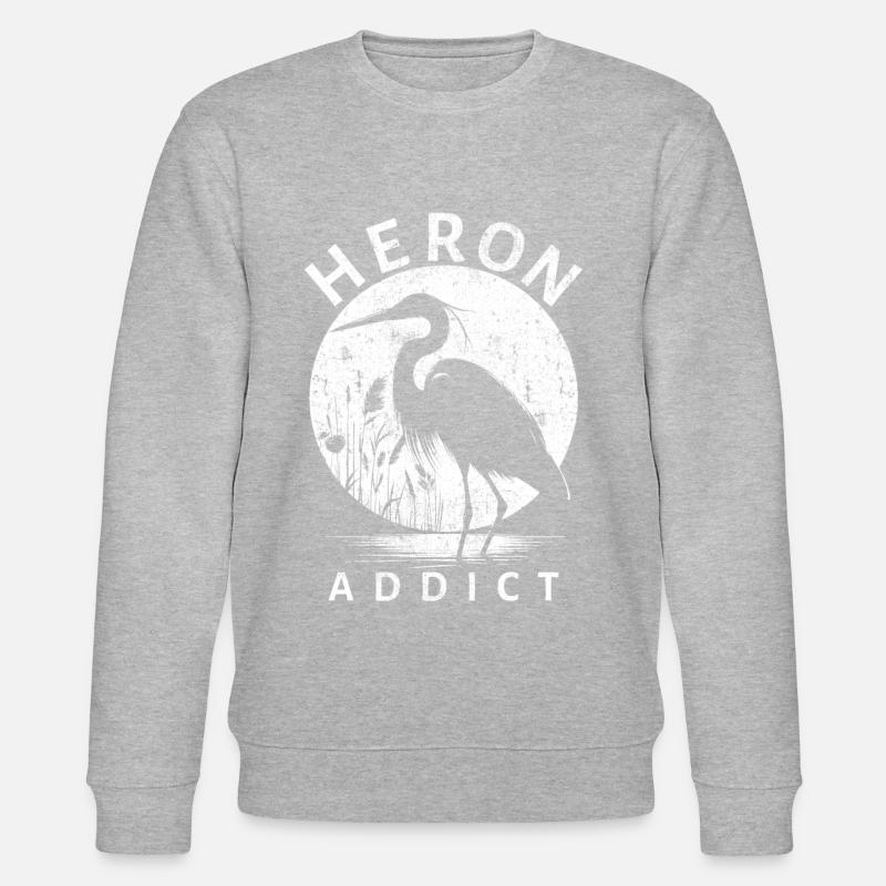 Heron Addict - Stanley/Stella Unisex Bio-Sweatshirt CHANGER - Grau meliert