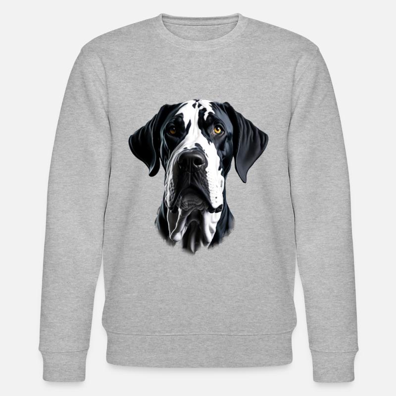 Dogge - Great Dane - Stanley/Stella Unisex Bio-Sweatshirt CHANGER  - Grau meliert
