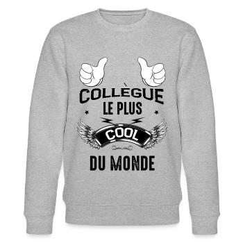 Collègue le plus cool du monde c'est le miens - Sweat bio CHANGER Stanley/Stella Unisexe - gris chiné - Devant - Nik (191cm) & Marisol (170cm)