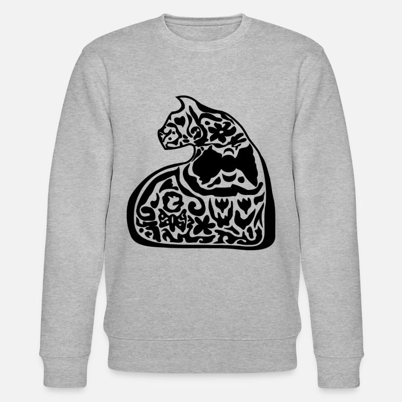 Forme de chat élégante - Sweat bio CHANGER Stanley/Stella Unisexe - gris chiné
