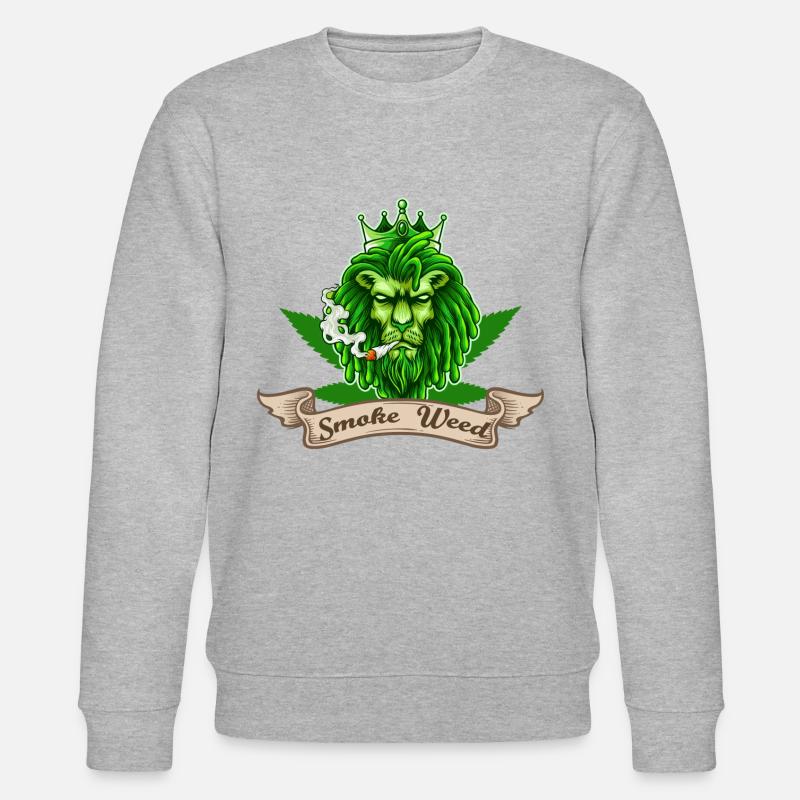 Weed marihuana Gras Rauchen - Stanley/Stella Unisex Bio-Sweatshirt CHANGER - Grau meliert