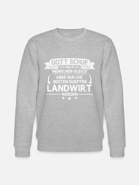 Landwirt Bäuerin Landwirtschaft Bauer Beruf Spruch - Stanley/Stella Unisex Bio-Sweatshirt CHANGER  - Grau meliert