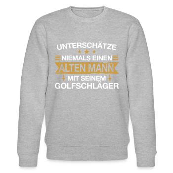 Minigolf Golf Golfer Minigolfer Sport Spruch - Stanley/Stella Unisex Bio-Sweatshirt CHANGER  - Grau meliert - Vorne - Nik (191cm) & Marisol (170cm)