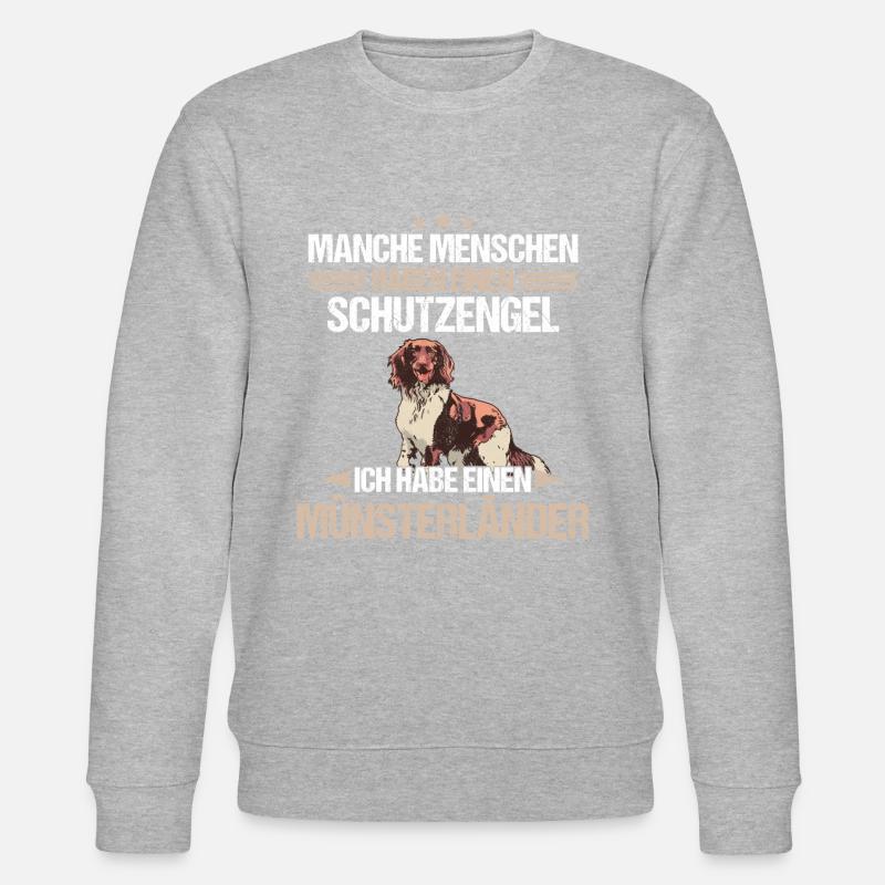 Münsterländer Hund Hundehalter - Stanley/Stella Unisex Bio-Sweatshirt CHANGER  - Grau meliert