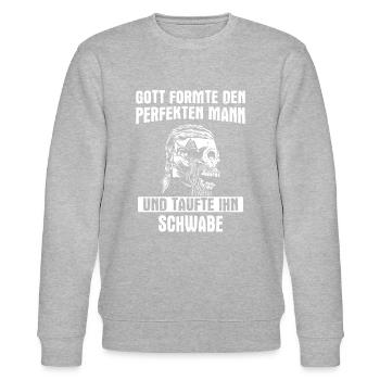 Schwaben Schwabe Schwaben Oberschwaben - Stanley/Stella Unisex Bio-Sweatshirt CHANGER  - Grau meliert - Vorne - Nik (191cm) & Marisol (170cm)