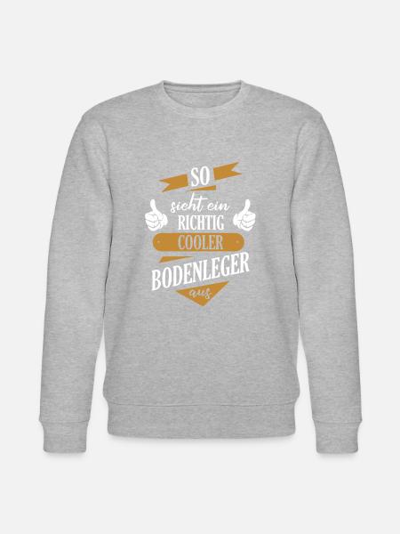 Bodenleger Parkettleger Spruch - Stanley/Stella Unisex Bio-Sweatshirt CHANGER - Grau meliert
