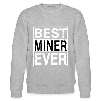 Bestes Miner-Geschenk aller Zeiten - Stanley/Stella Unisex Bio-Sweatshirt CHANGER  - Grau meliert - Vorne - Nik (191cm) & Marisol (170cm)