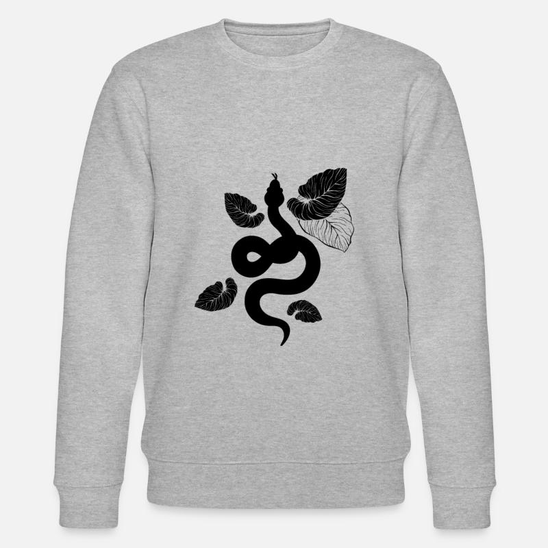 Schlange - Snake - Stanley/Stella Unisex Bio-Sweatshirt CHANGER  - Grau meliert