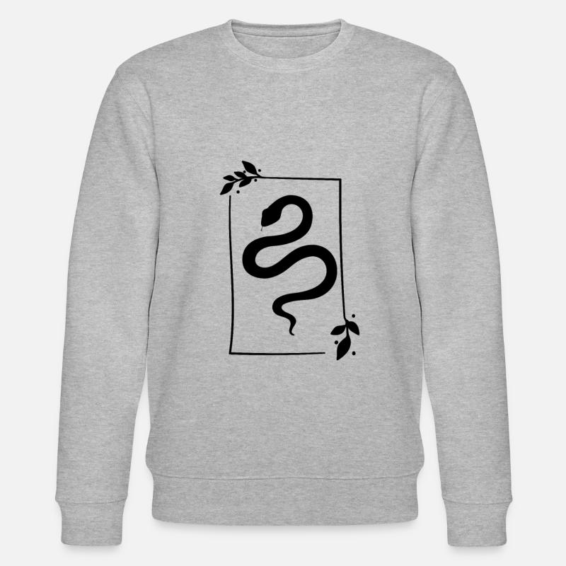 Schlange - Snake - Stanley/Stella Unisex Bio-Sweatshirt CHANGER - Grau meliert