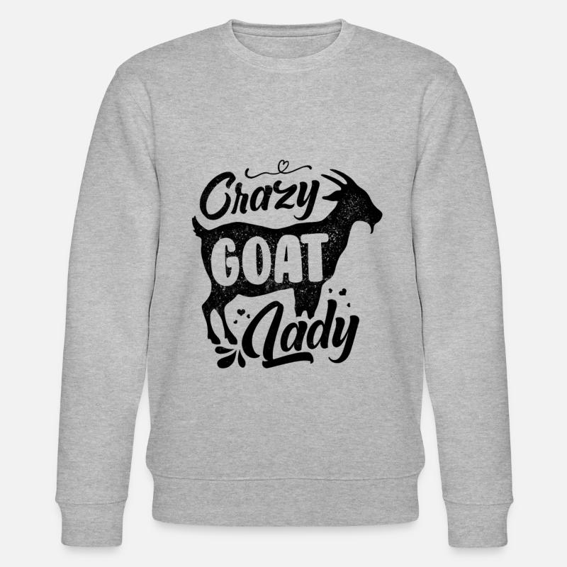 Crazy Goat Lady - Stanley/Stella Unisex Bio-Sweatshirt CHANGER  - Grau meliert