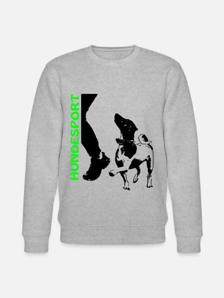 Hundesport Jack-Russel-Terrier bei Fuß - Stanley/Stella Unisex Bio-Sweatshirt CHANGER - Grau meliert