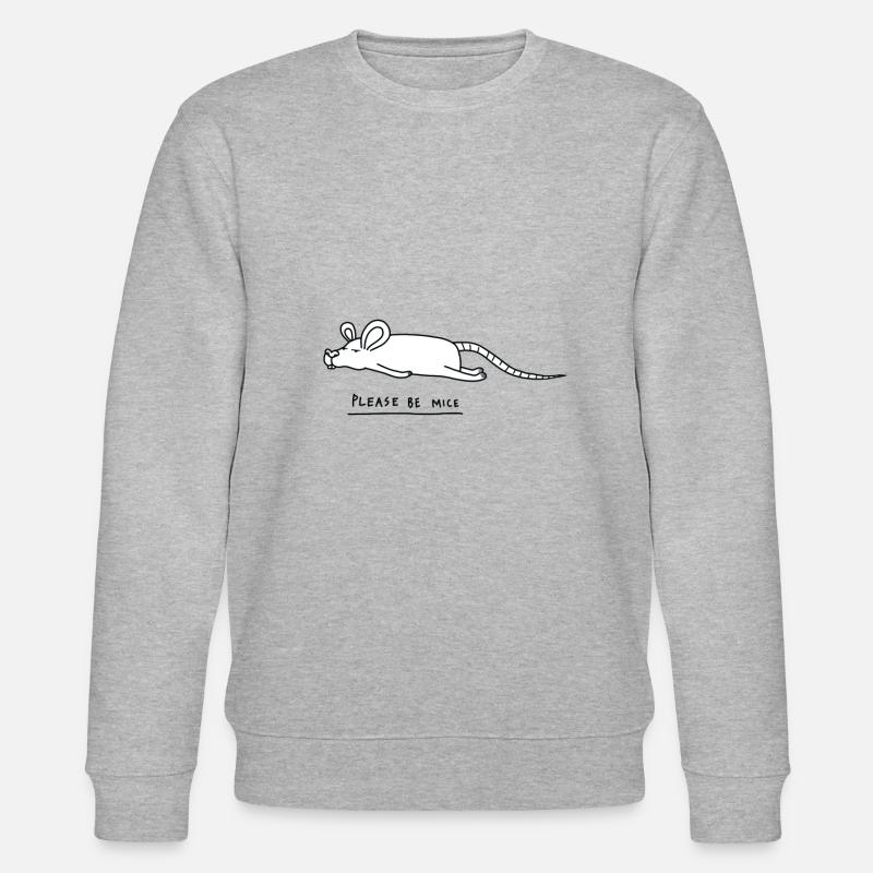 Mouse funny design with pun - Stanley/Stella CHANGER Unisex Organic Sweatshirt - heather grey