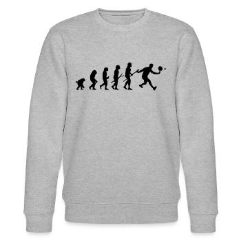 Padel Evolution Gift Funny Man - Stanley/Stella CHANGER Unisex Organic Sweatshirt - heather grey - Front - Nik (191cm) & Marisol (170cm)