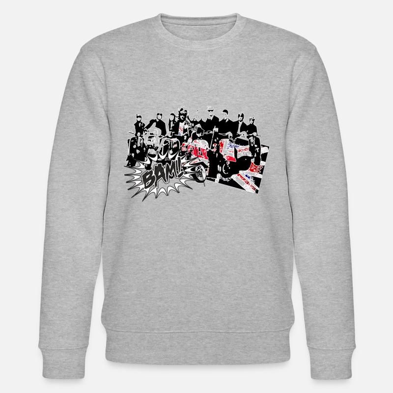 Mods auf Rollern 2 - Stanley/Stella Unisex Bio-Sweatshirt CHANGER  - Grau meliert