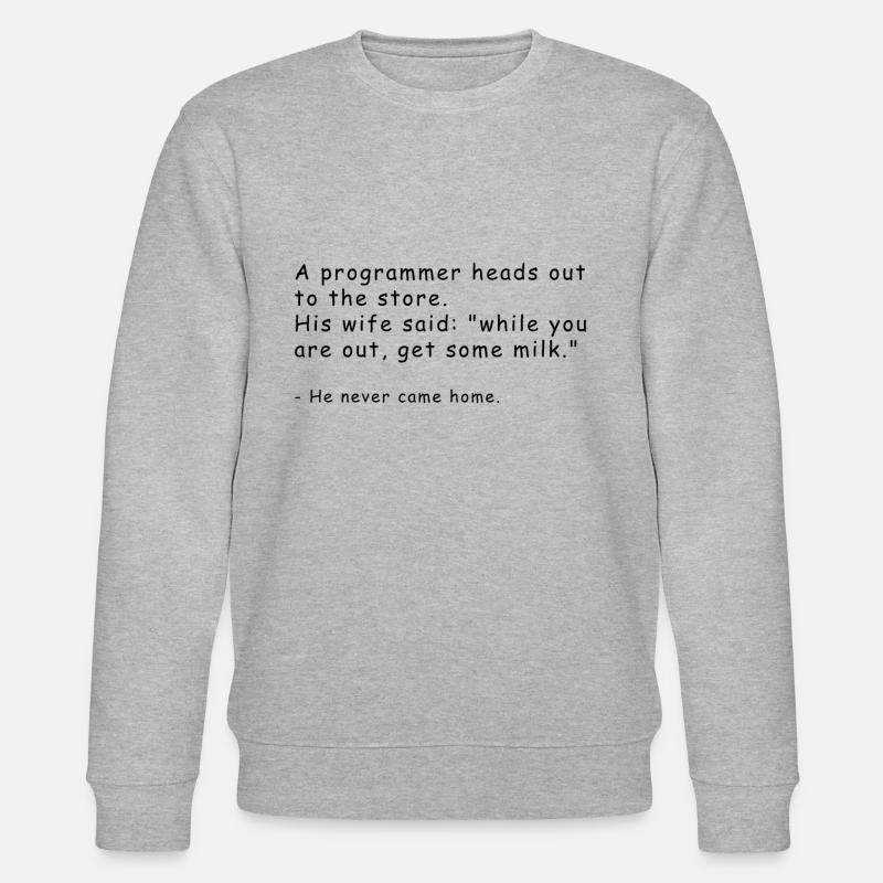 Programmierer geht Einkaufen - Stanley/Stella Unisex Bio-Sweatshirt CHANGER  - Grau meliert