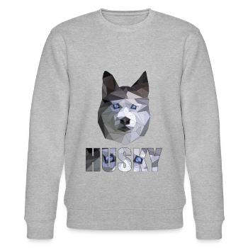 Husky Polygone - Sweat bio CHANGER Stanley/Stella Unisexe - gris chiné - Devant - Nik (191cm) & Marisol (170cm)