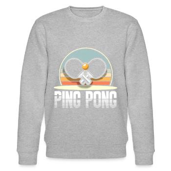 Ping-pong Tennis de Table - Sweat bio CHANGER Stanley/Stella Unisexe - gris chiné - Devant - Nik (191cm) & Marisol (170cm)