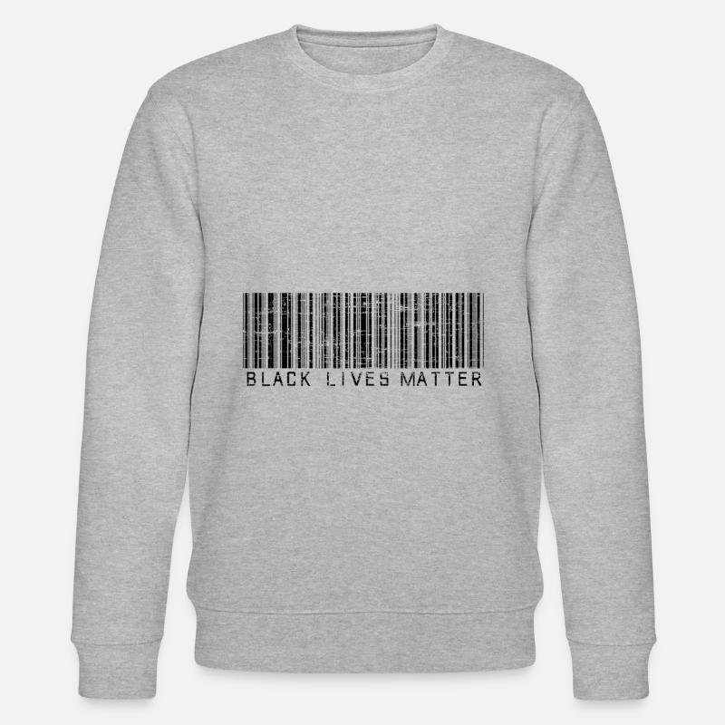 Black lives matter barcode - Sweat bio CHANGER Stanley/Stella Unisexe - gris chiné