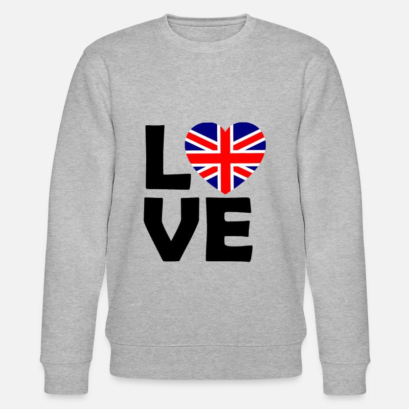 Britische Liebe - Stanley/Stella Unisex Bio-Sweatshirt CHANGER  - Grau meliert