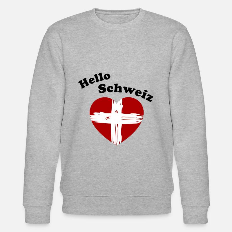 Auswanderer Schweiz - Stanley/Stella Unisex Bio-Sweatshirt CHANGER  - Grau meliert
