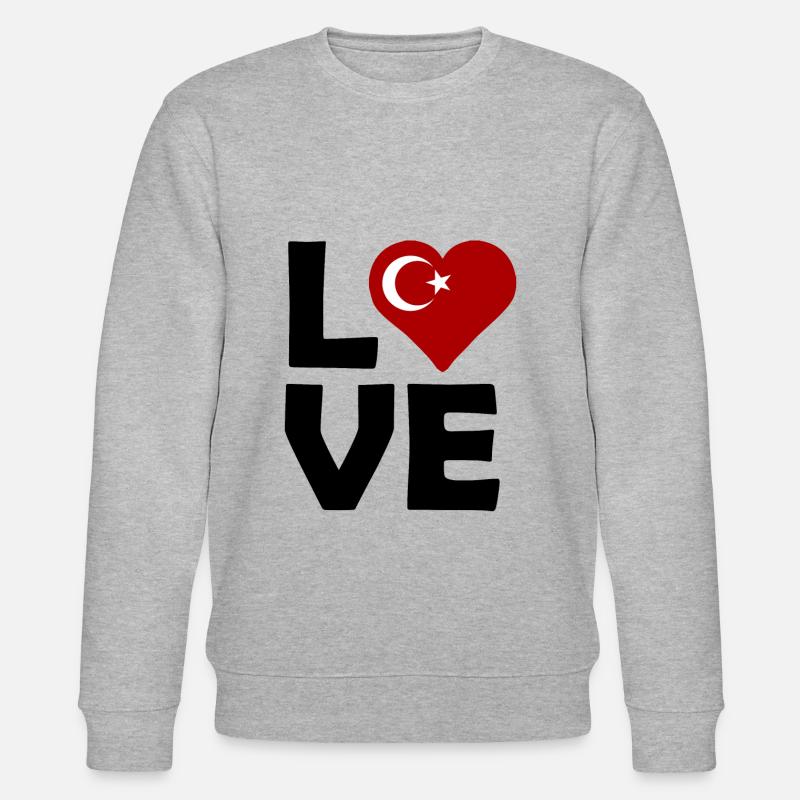 Türkische Liebe - Stanley/Stella Unisex Bio-Sweatshirt CHANGER  - Grau meliert
