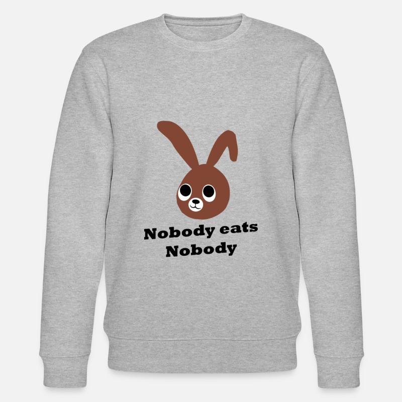 Hasen sind kein Essen - Stanley/Stella Unisex Bio-Sweatshirt CHANGER  - Grau meliert
