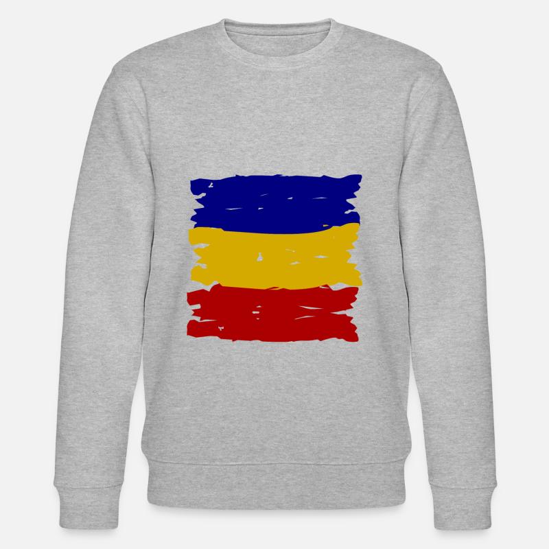 Le drapeau roumain - Sweat bio CHANGER Stanley/Stella Unisexe - gris chiné