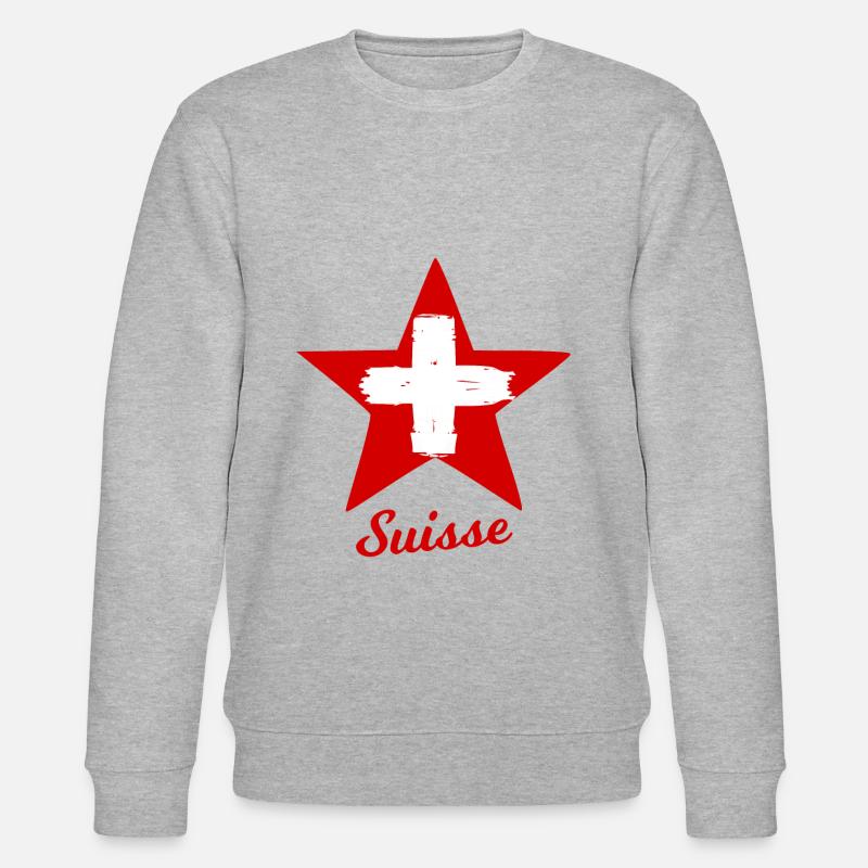 Die Schweizer Sterne - Stanley/Stella Unisex Bio-Sweatshirt CHANGER  - Grau meliert