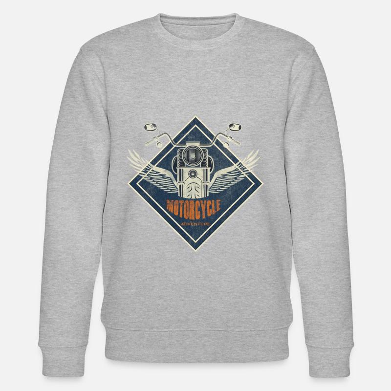 Biker Motorrad - Stanley/Stella Unisex Bio-Sweatshirt CHANGER  - Grau meliert