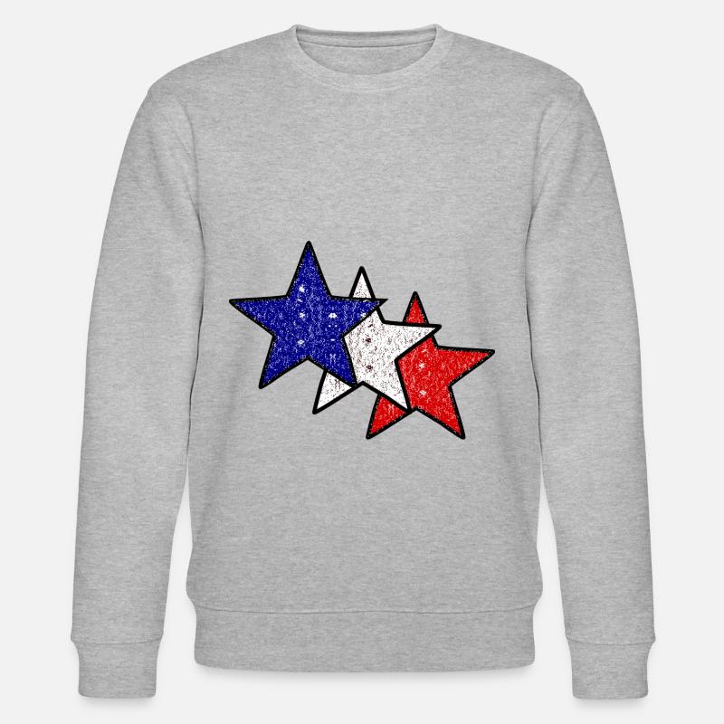 Die Sterne Frankreichs - Stanley/Stella Unisex Bio-Sweatshirt CHANGER - Grau meliert
