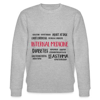 internal medicine - Stanley/Stella CHANGER Unisex Organic Sweatshirt - heather grey - Front - Nik (191cm) & Marisol (170cm)