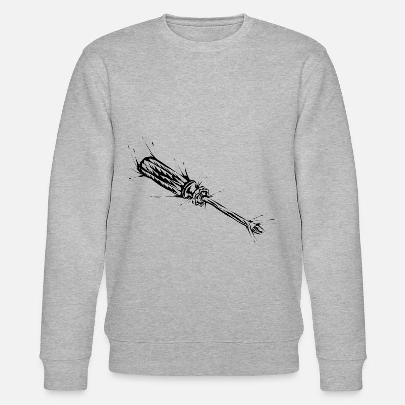 Handwerker Schraubenzieher - Stanley/Stella Unisex Bio-Sweatshirt CHANGER  - Grau meliert