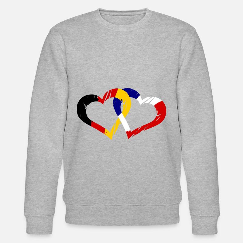 Französisch deutsche Liebe - Stanley/Stella Unisex Bio-Sweatshirt CHANGER  - Grau meliert