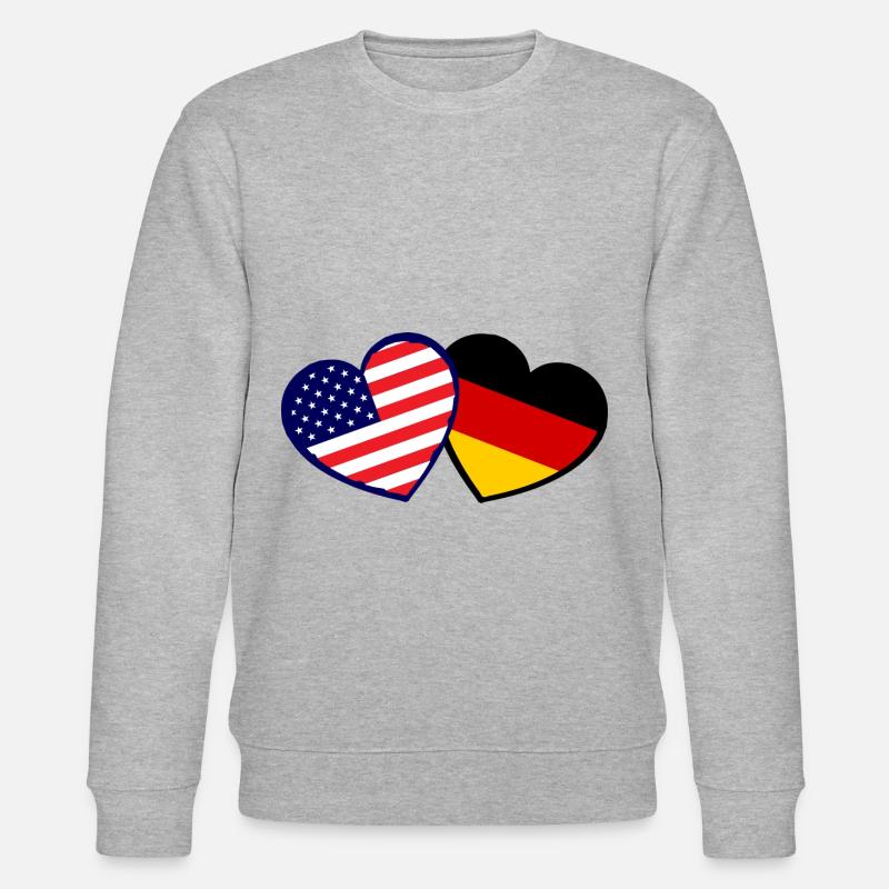 Amour germano-américain - Sweat bio CHANGER Stanley/Stella Unisexe - gris chiné