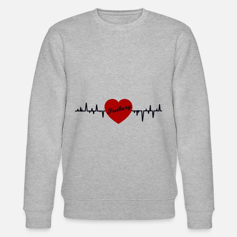 Freiburger Herzschlag - Stanley/Stella Unisex Bio-Sweatshirt CHANGER  - Grau meliert