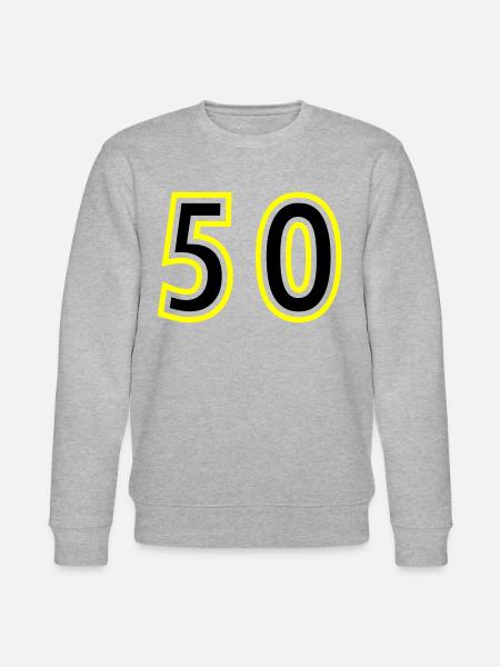 52 Zahl College - Stanley/Stella Unisex Bio-Sweatshirt CHANGER - Grau meliert