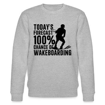 Les prévisions du jour 100 % de chance de Wakeboard - Sweat bio CHANGER Stanley/Stella Unisexe - gris chiné - Devant - Nik (191cm) & Marisol (170cm)