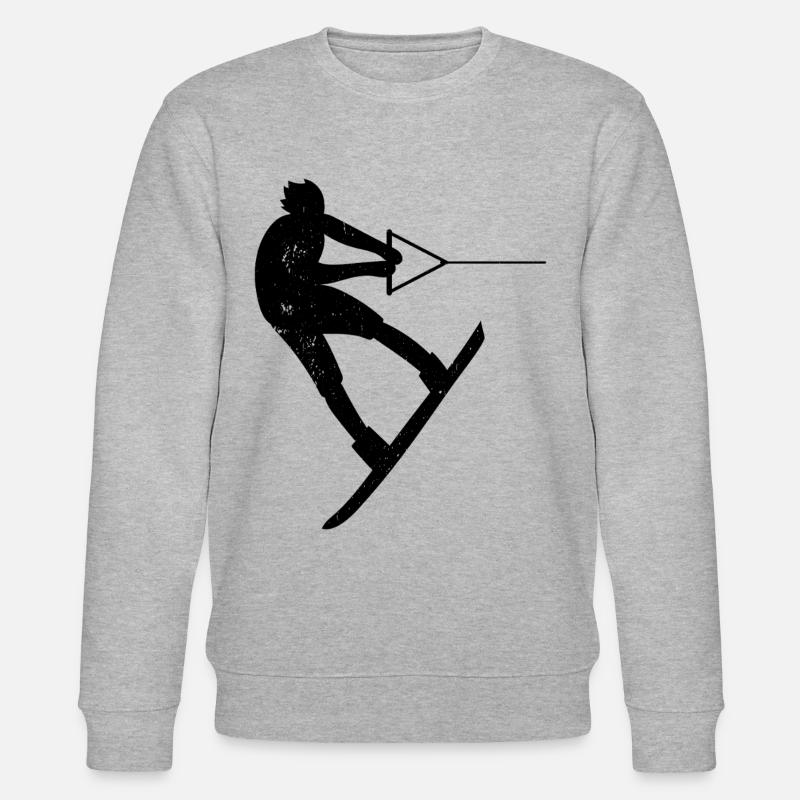 Wakeboarding Wakeboarder Wakesurfing - Stanley/Stella Unisex Bio-Sweatshirt CHANGER  - Grau meliert