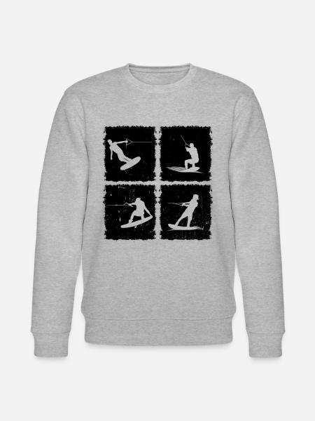 Wakeboarding Wakeboarder Wakesurfing - Stanley/Stella Unisex Bio-Sweatshirt CHANGER - Grau meliert