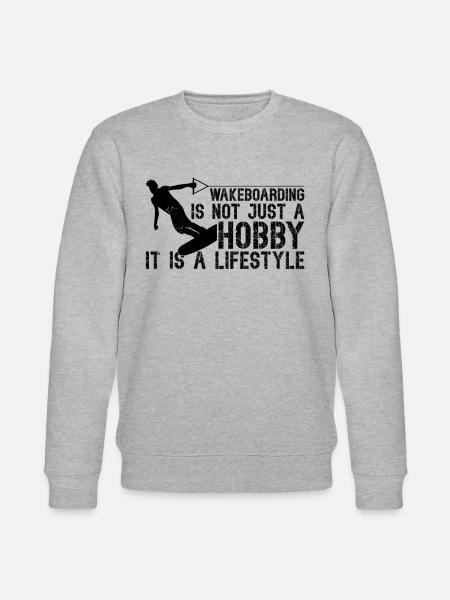 Wakeboarding is not just a hobby - Wakesurfing - Stanley/Stella Unisex Bio-Sweatshirt CHANGER - Grau meliert