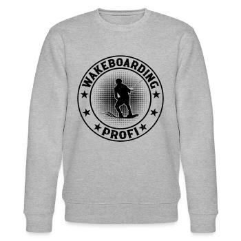 Wakesurfing Profi - Wakeboarding profi - Stanley/Stella Unisex Bio-Sweatshirt CHANGER  - Grau meliert - Vorne - Nik (191cm) & Marisol (170cm)
