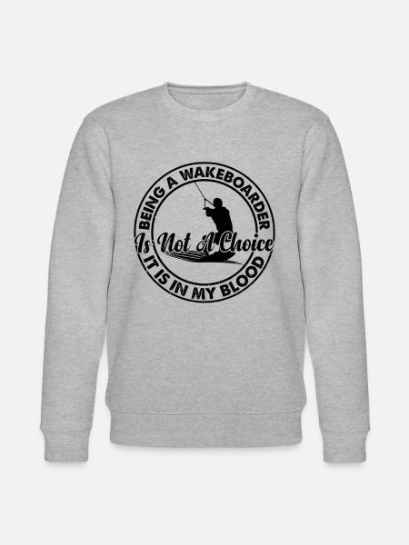 Being a Wakeboarder is not a choice it is in my - Stanley/Stella Unisex Bio-Sweatshirt CHANGER - Grau meliert