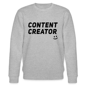 Content Creator - Blogger, Vlogger, Influencer - Stanley/Stella CHANGER Unisex Organic Sweatshirt - heather grey - Front - Nik (191cm) & Marisol (170cm)