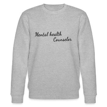 Mental health counselor - Mental Health Matters - Stanley/Stella Unisex Bio-Sweatshirt CHANGER  - Grau meliert - Vorne - Nik (191cm) & Marisol (170cm)