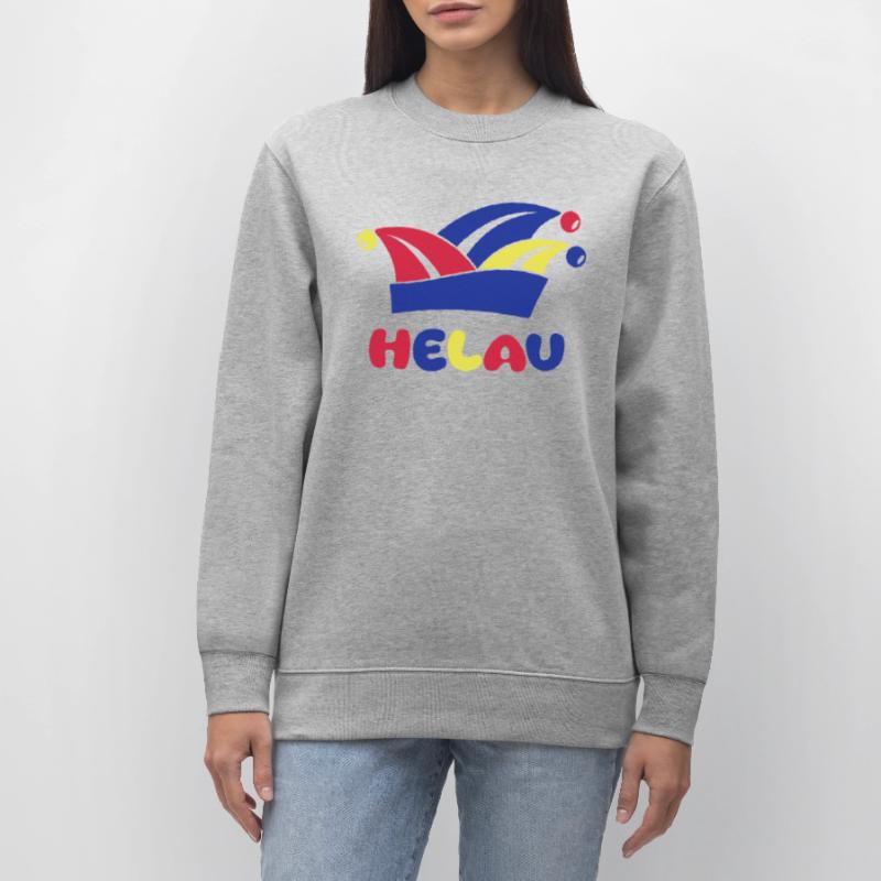 Fasching Narrenkappe Helau 1, 2 oder 3 Farben Stanley/Stella Unisex Bio-Sweatshirt CHANGER 