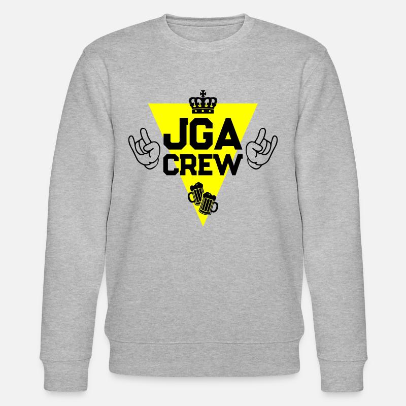 Junggesellenabschied Jga Crew Spruch - Stanley/Stella Unisex Bio-Sweatshirt CHANGER  - Grau meliert