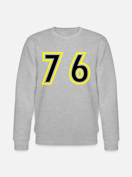 76 Number College - Stanley/Stella CHANGER Unisex Organic Sweatshirt - heather grey